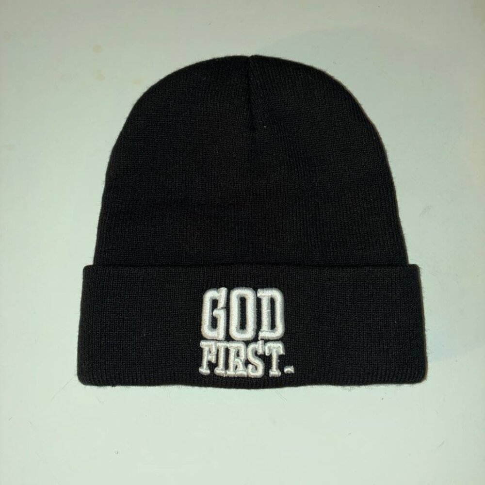 God First Beanie Black One Size - New